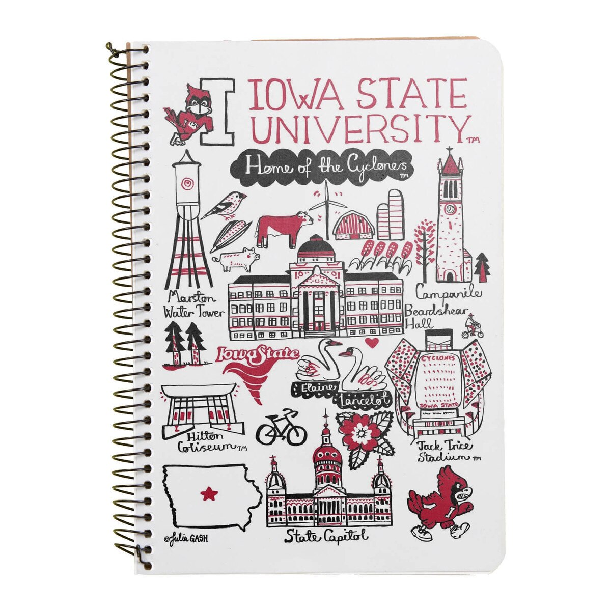 Julia Gash Spiral Journal Notebook (9.5"x6.5")
